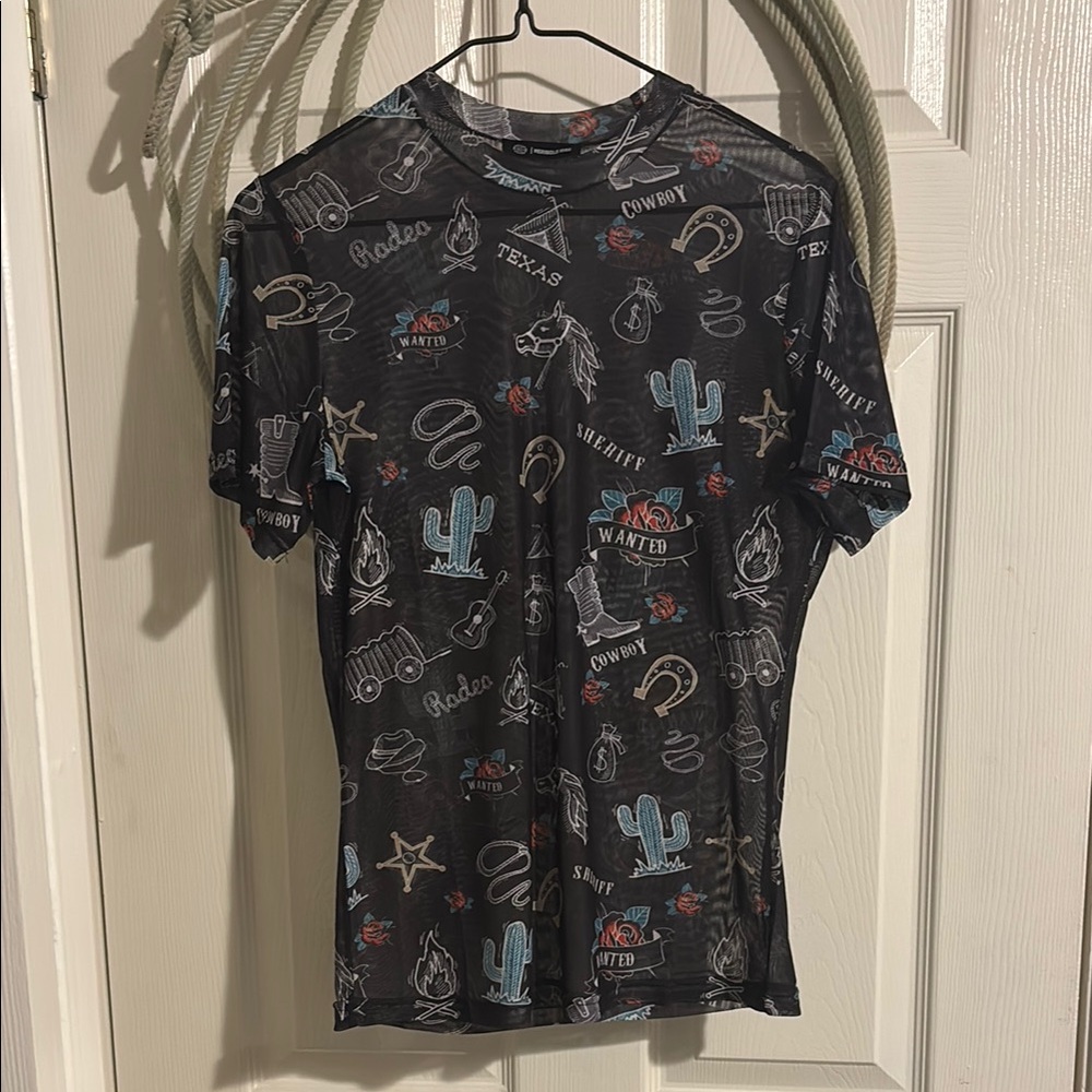 Black Graphic Women's Top